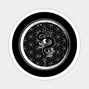 The Snake in The Flower of Life Magnet